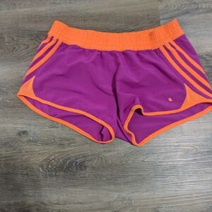 adidas Orange and Purple Athletic Shorts